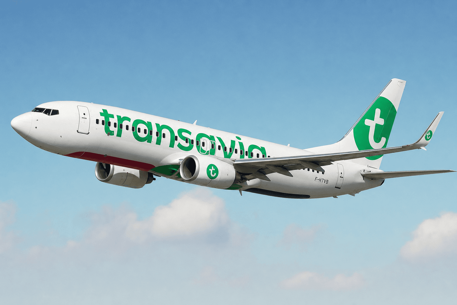 Avion transavia en vol
