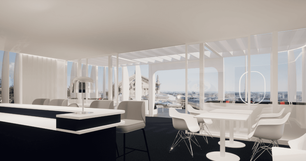 Air France ouvre un restaurant éphémère sur le toit des Galeries Lafayette