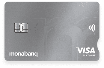Carte Visa Platinum grise de Monabanq, offre Uniq+ Platinum