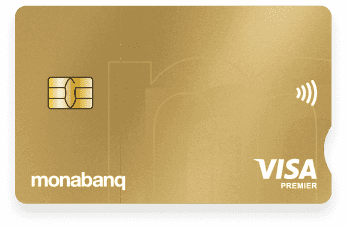 Carte Visa Premier dorée de Monabanq, offre Uniq+