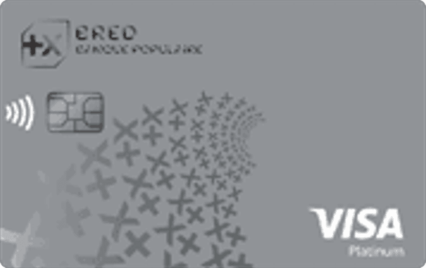 Carte Visa Platinum argentée de la BRED Banque Populaire, motif de croix