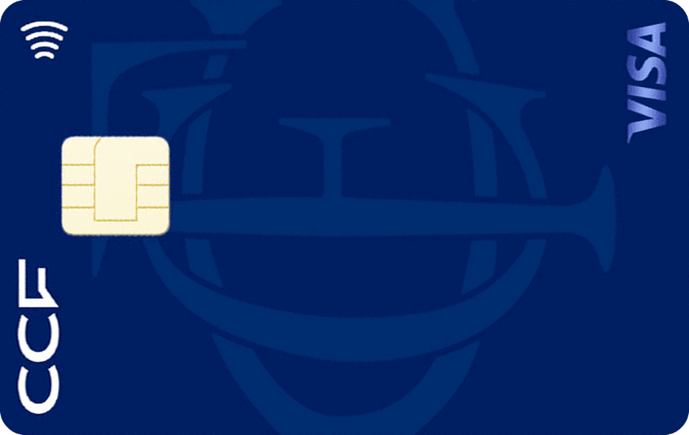 Carte Visa Classic bleu marine du CCF