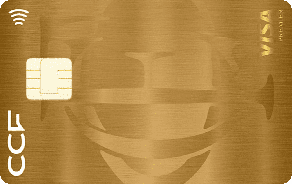 Carte Visa Premier dorée du CCF
