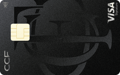 Carte Visa Signature CCF en métal noir