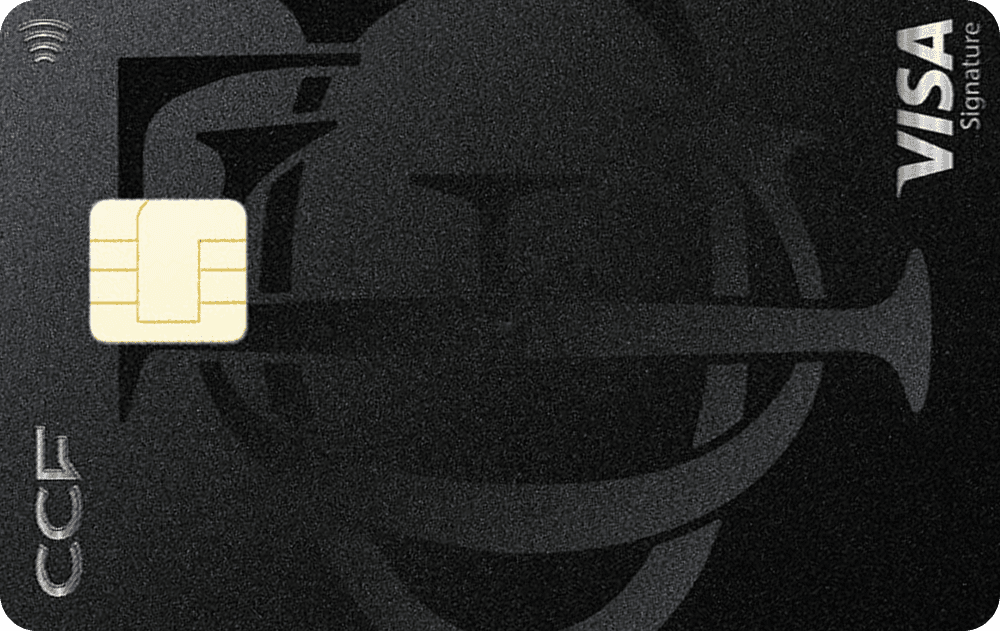 Carte Visa Signature CCF en métal noir