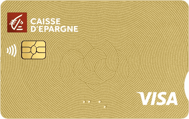 Carte Visa Caisse d'Épargne dorée