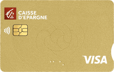 Carte Visa Caisse d'Épargne dorée