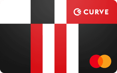Carte Mastercard Curve noire, rouge et blanche