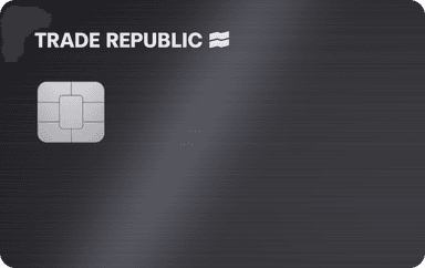 Carte de débit Trade Republic, recto noir réfléchissant