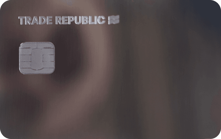 Carte de débit Visa Trade Republic, finition métal sombre