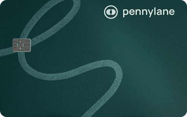 Carte Mastercard Pennylane vert foncé, logo Pennylane