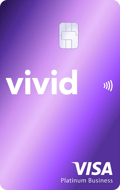 Carte Visa Platinum Business Vivid violette, au format vertical