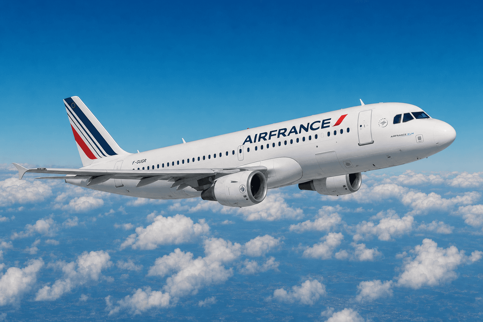 Avion Air France dans le ciel