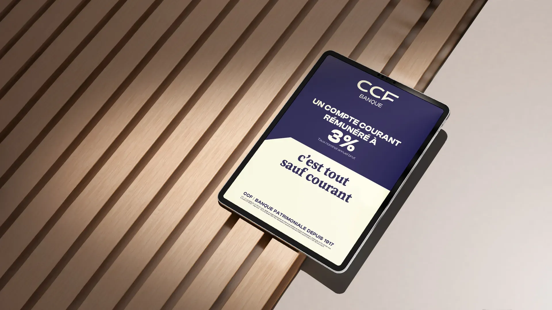 Visuel de l'offre de bienvenue du CCF pour l'ouverture d'un compte courant rémunéré