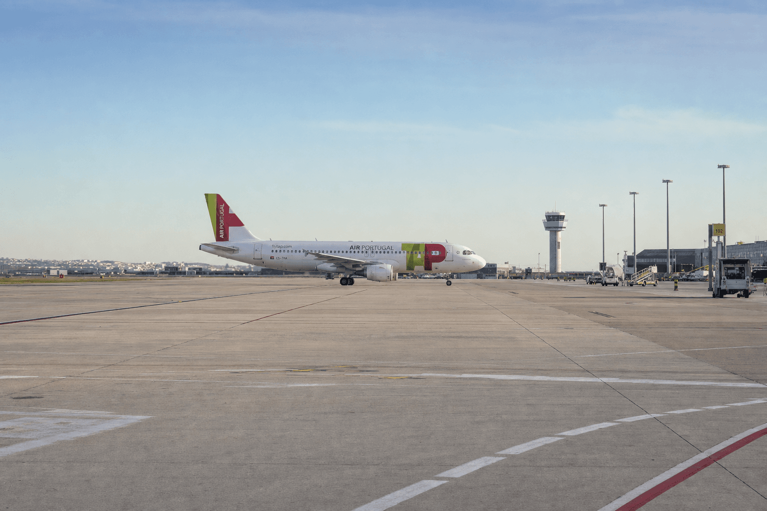 Un avion TAP Air Portugal sur un tarmac