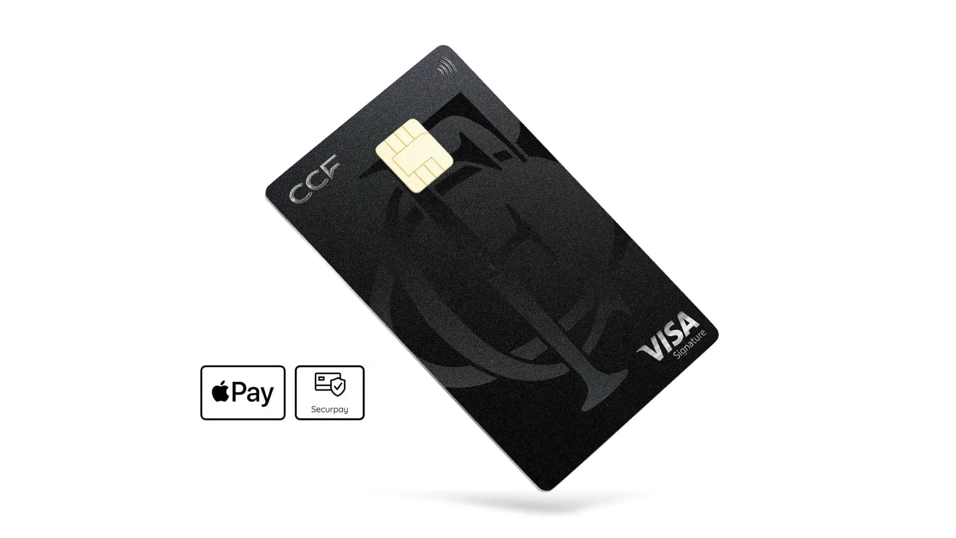 Carte bancaire Visa Signature CCF en métal, visuel officiel du CCF