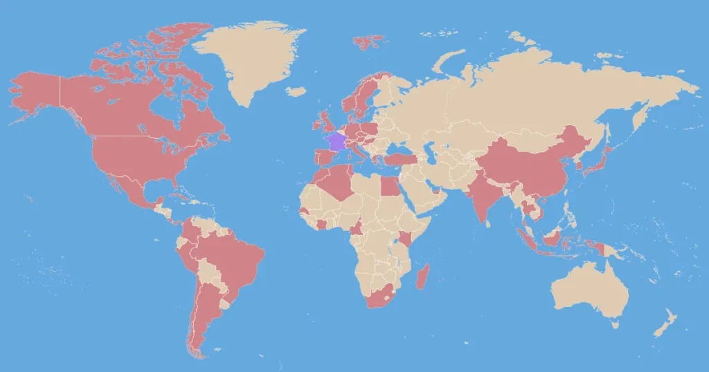 La liste de toutes les destinations Air France dans le monde