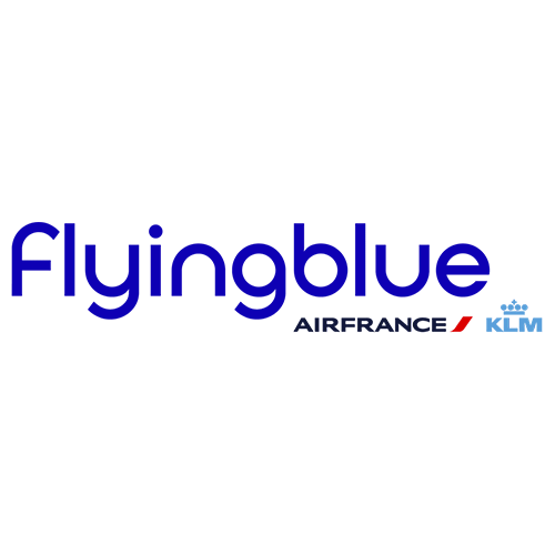 Logo officiel bleu du programme de fidélité Flying Blue d'Air France et KLM sur fond transparent.