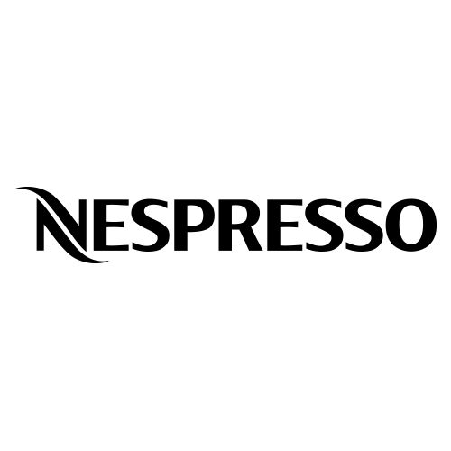 Logo noir du programme de fidélité Nespresso avec texte horizontal sur fond transparent.