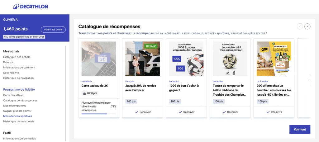 Decathlon programme de fidélité