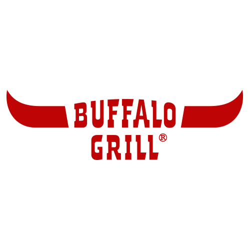Logo rouge du programme de fidélité Buffalo Pass associé à l'enseigne de restauration Buffalo Grill.
