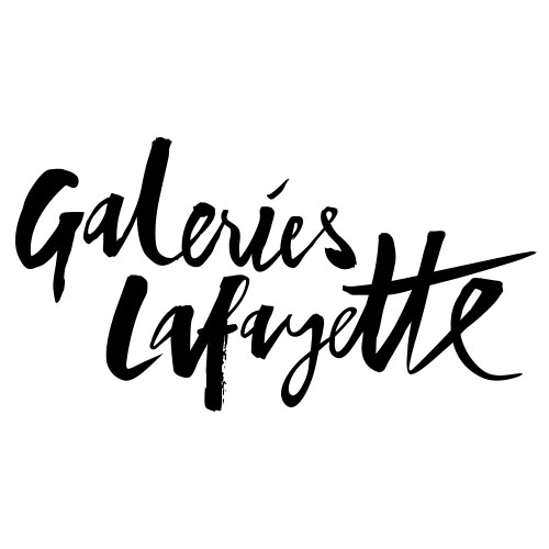 Logo noir manuscrit du programme de fidélité Galeries Lafayette sur fond blanc.
