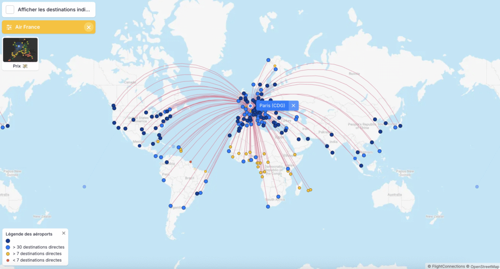 Destinations Air France
