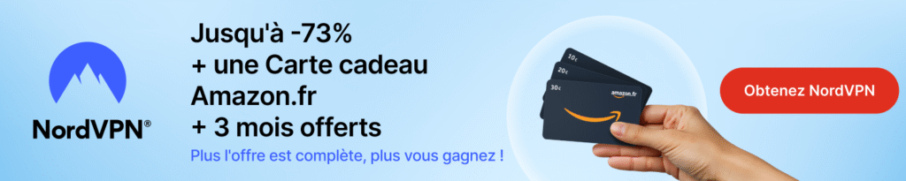 Bannière NordVPN offre Amazon