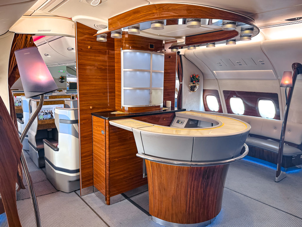 Bar Emirates A380 Classe Affaires