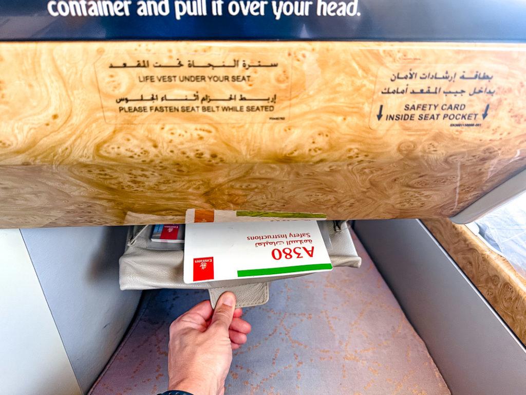 Rangement Classe Affaires Emirates A380