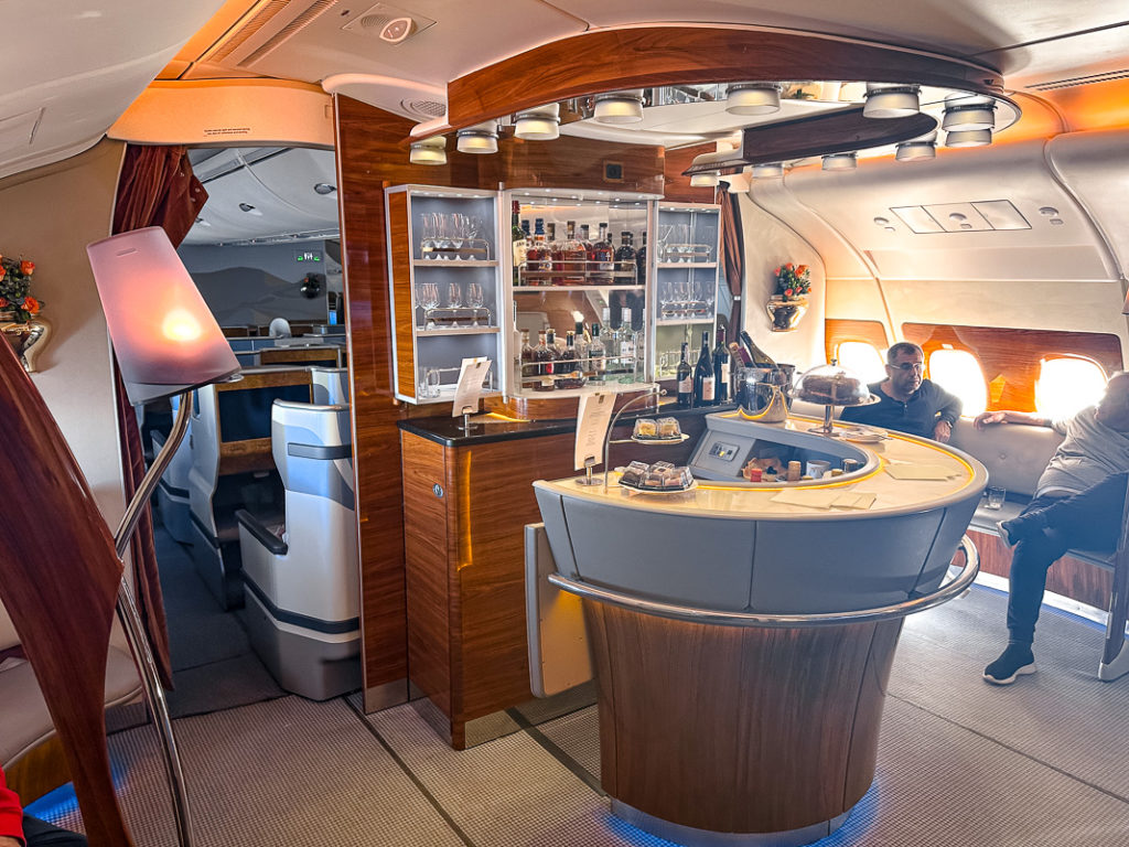 Bar Emirates A380 Classe Affaires