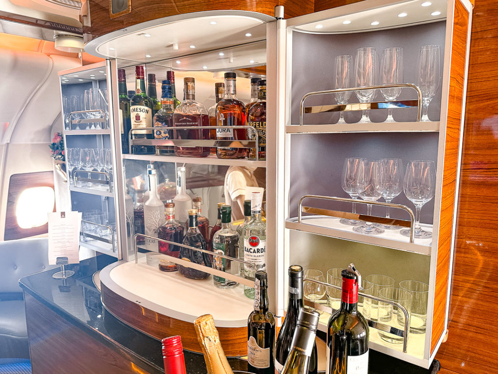 Bar Emirates A380 Classe Affaires