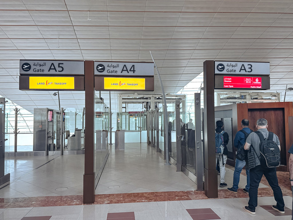 Gate A3 aéroport de Dubai
