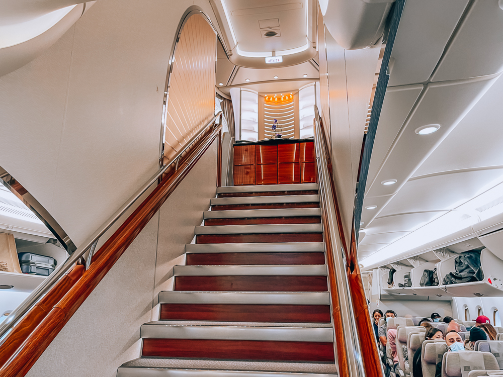 Escalier Emirates A380 Première et Business Classes