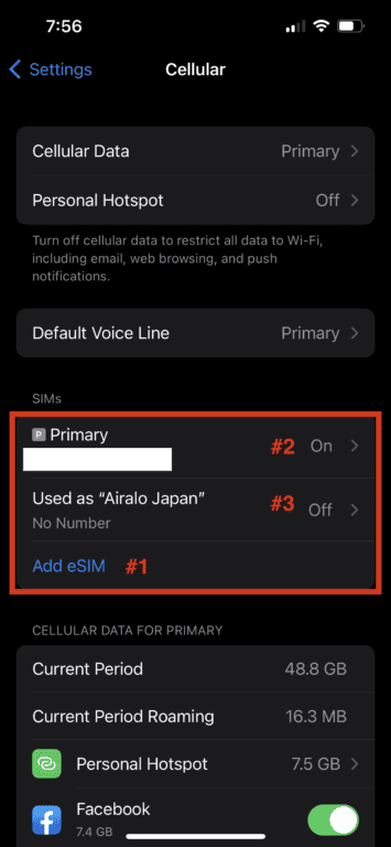 Installation eSIM Airalo, tutoriel