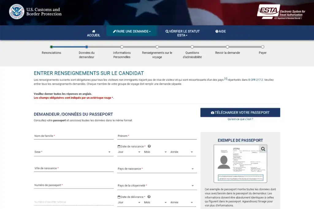Formalites-ESTA-USA