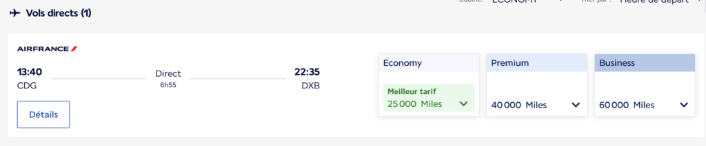 Paris Dubai avec Air France
