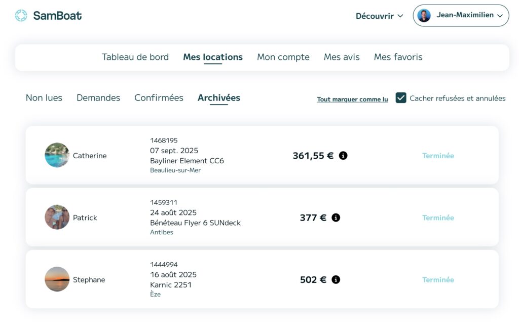 SamBoat location bateau