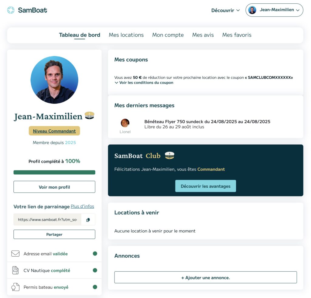 SamBoat location bateau