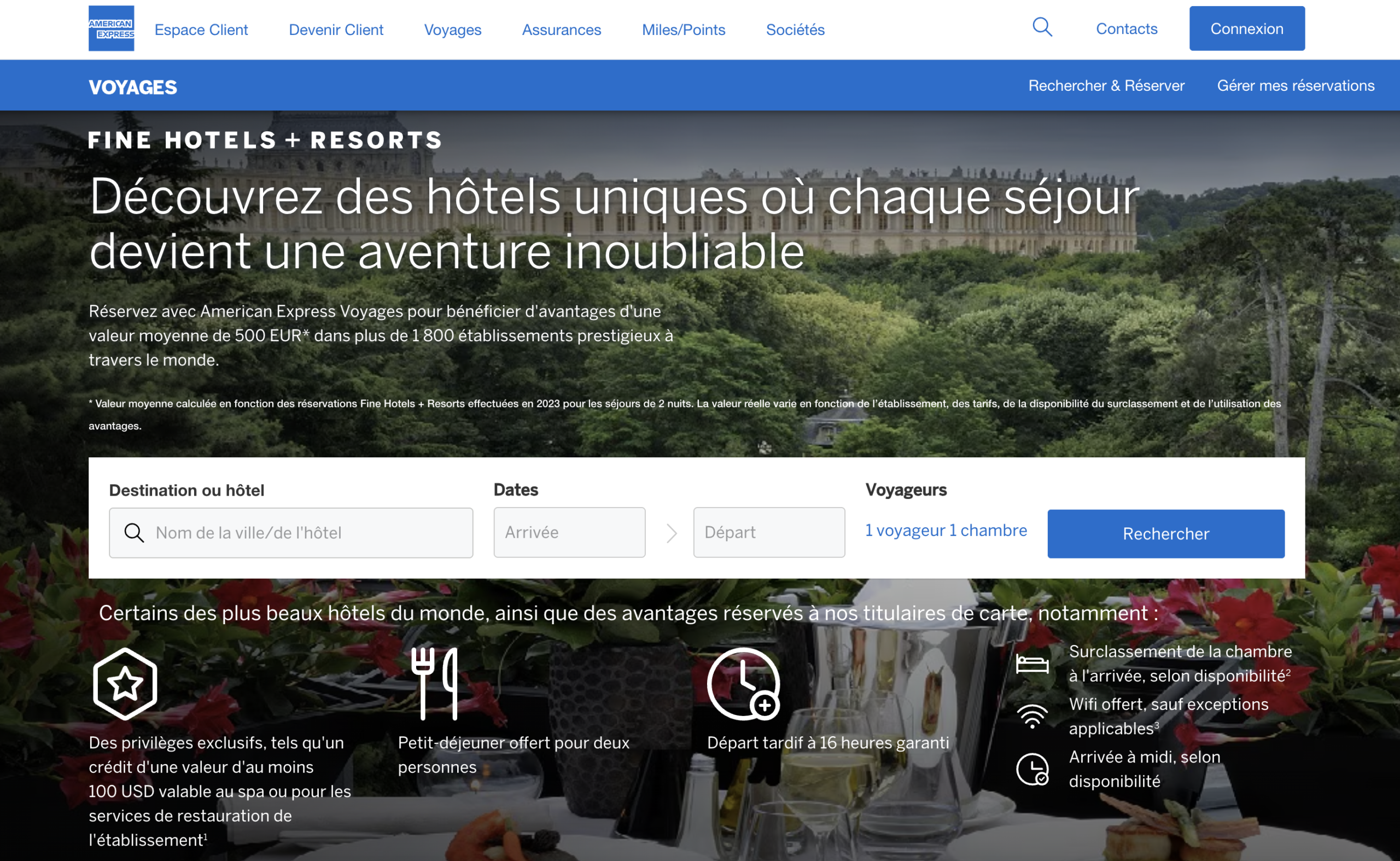 fine hotels+resorts amex