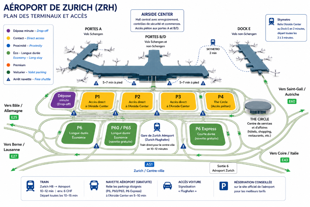 aeroport-zurich-plan-acces-terminaux