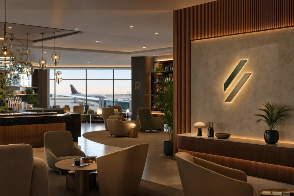 VIP lounge airport, with the logo of : LoungeKey No text, ju — Featured image