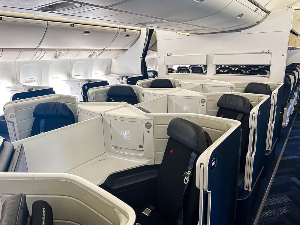 Vue de la cabine Classe Business Air France 777-300ER