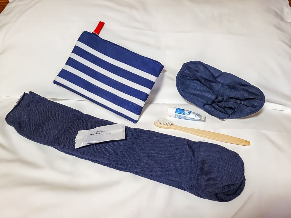 Kit de confort (amenity kit) cabine Premium Economy Air France