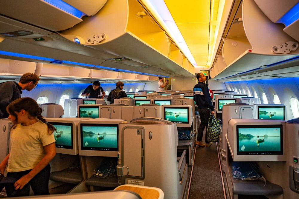 Cabine Business Air Mauritius A350 en configuration 1-2-1