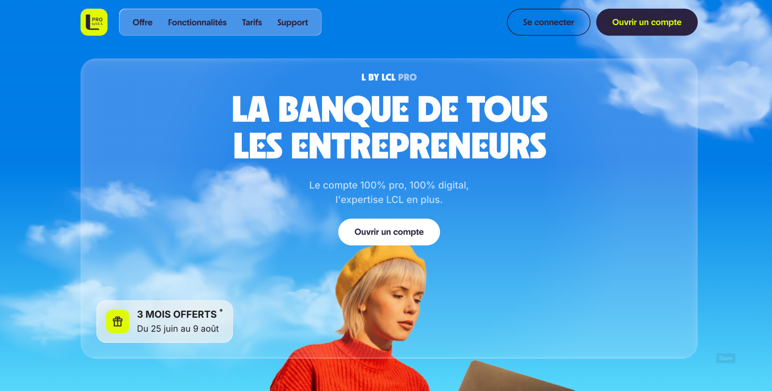 L by LCL Pro, la banque de tous les entrepreneurs, compte professionnel digital