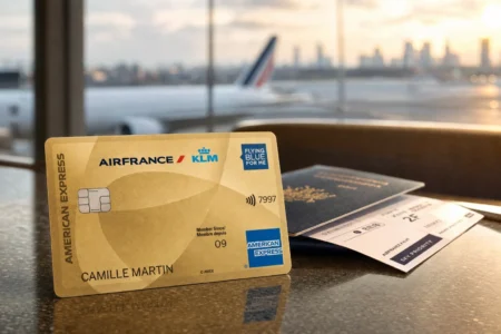 Carte AIR FRANCE KLM - AMERICAN EXPRESS GOLD en situation aéroport