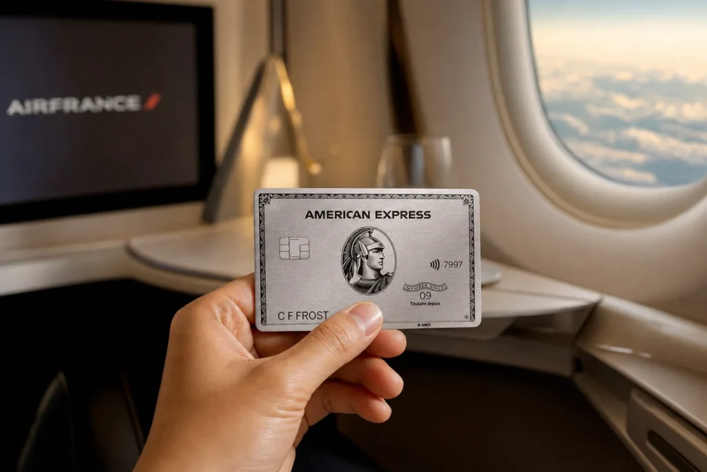 American Express Platinum Card® en situation à bord d'un avion