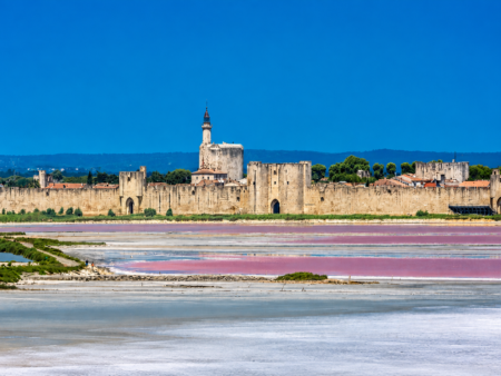 La Camargue, région du delta du Rhône entre Arles et la mer Méditerranée