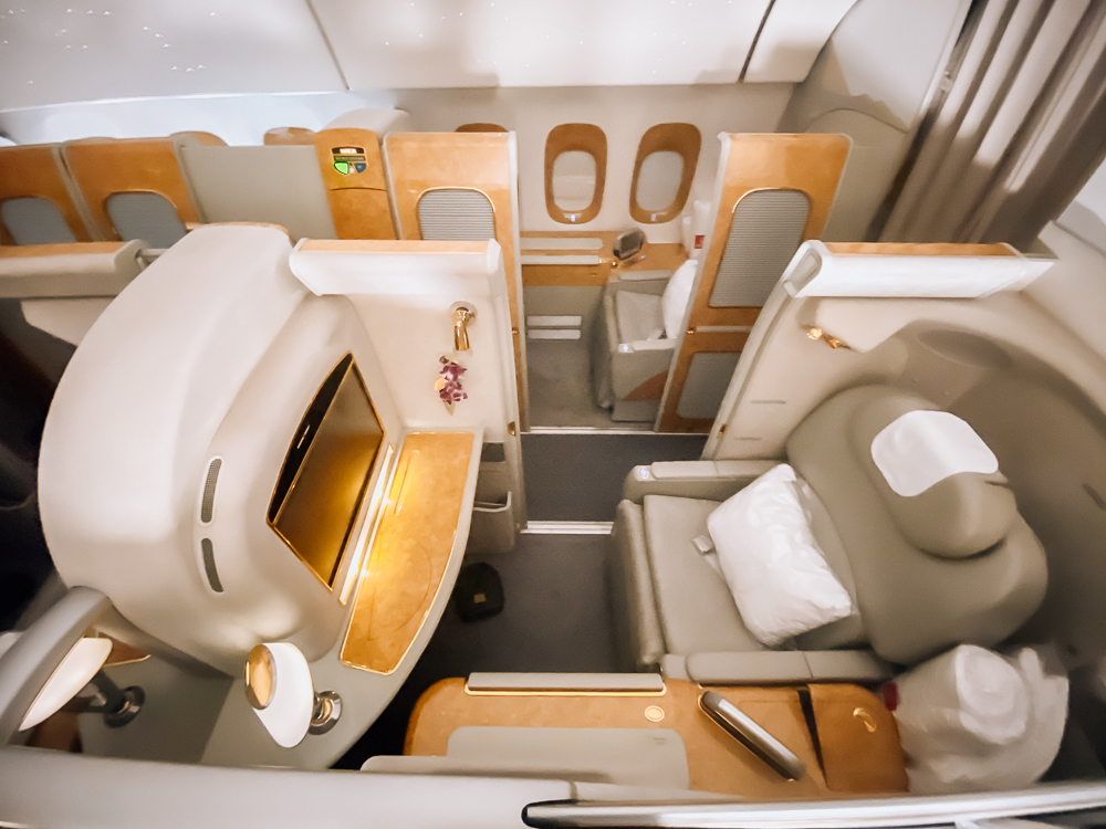 Première Classe Emirates à bord du Boeing 777 sur le vol Dubaï Toronto, photo 94